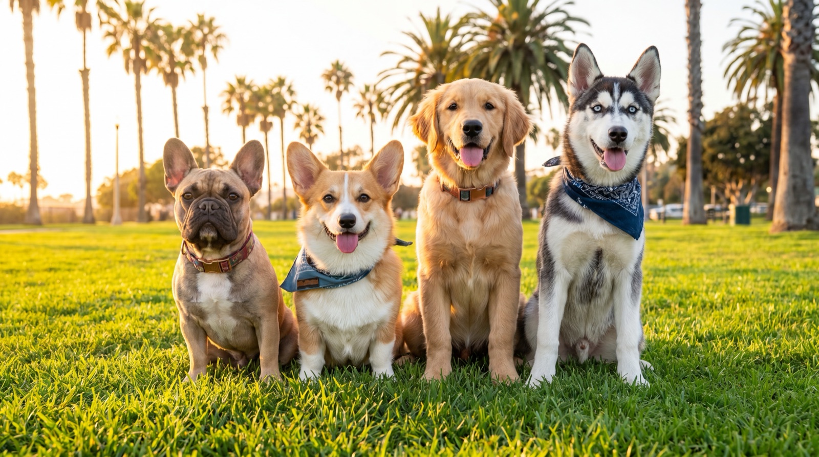 Dogs in a clean Temecula Valley backyard